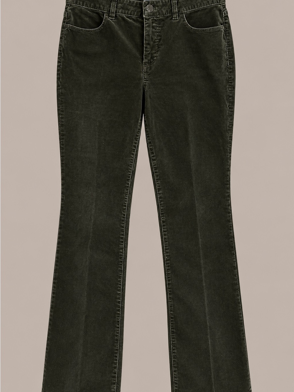 Talbots Dark Olive Wide-Leg Corduroy Jeans